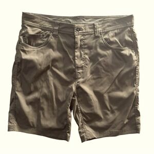 Prana men’s dark tan Brion II outdoor hiking shorts size 36